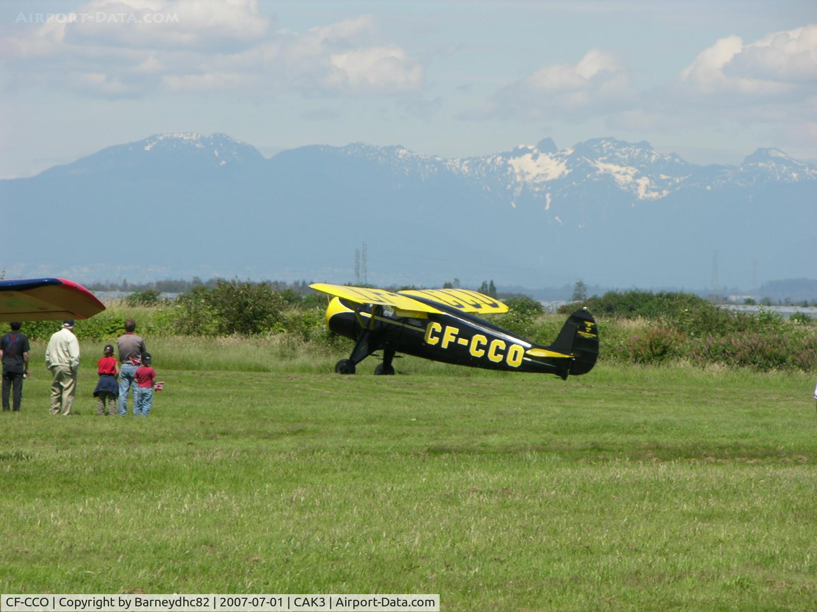 CF-CCO, 1936 Fairchild 24W C/N 002, CCOs first landing away from home at Delta Heritage Air Park