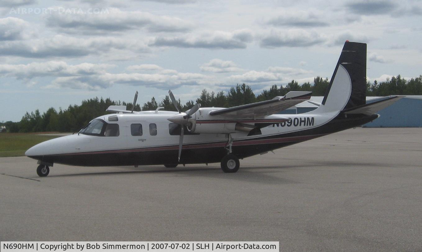 N690HM, 1974 Aero Commander 690A Turbo Commander C/N 11159, On the ramp at Cheboygan, MI