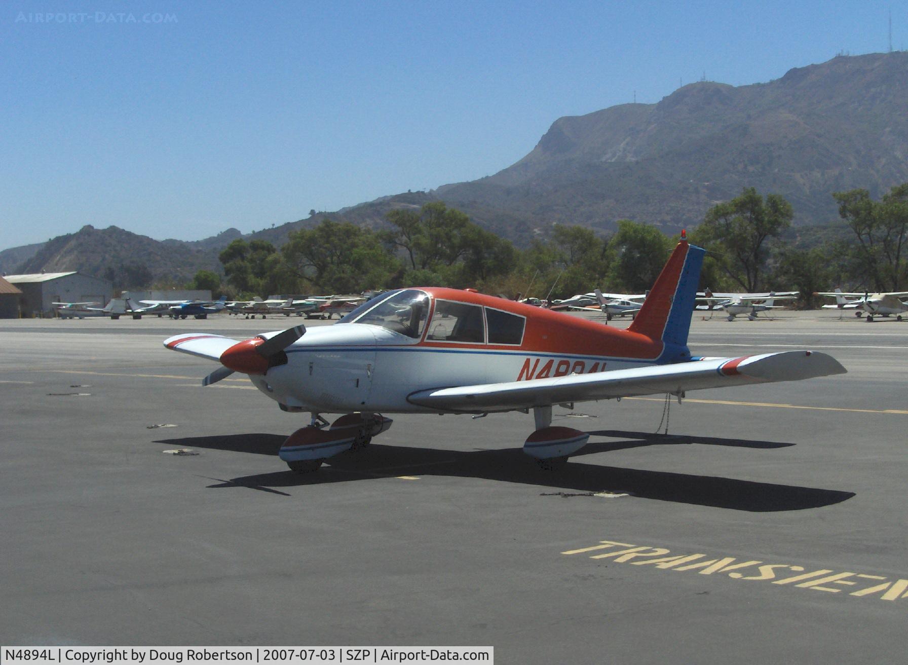 N4894L, 1967 Piper PA-28-180 C/N 28-4261, 1967 Piper PA-28-180 CHEROKEE, Lycoming O&VO-360 180 Hp