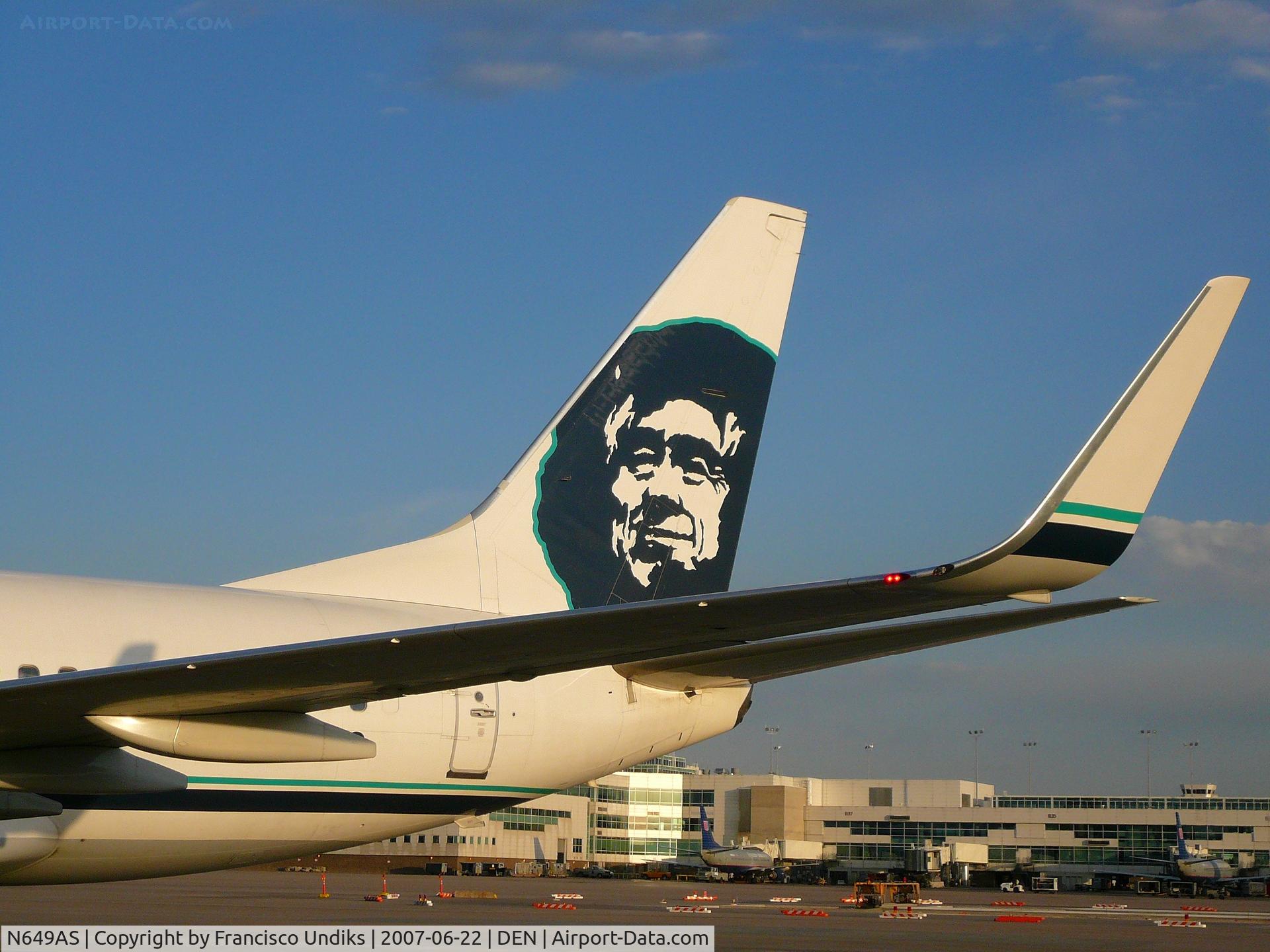 N649AS, 2003 Boeing 737-790 C/N 30663, Parked on C32.