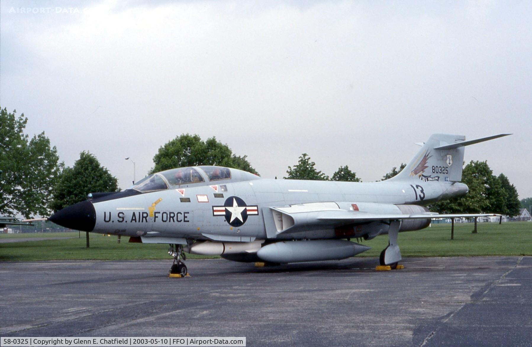 58-0325, 1958 McDonnell F-101B-110-MC Voodoo C/N 697, F-101B at the National Museum of the U.S. Air Force