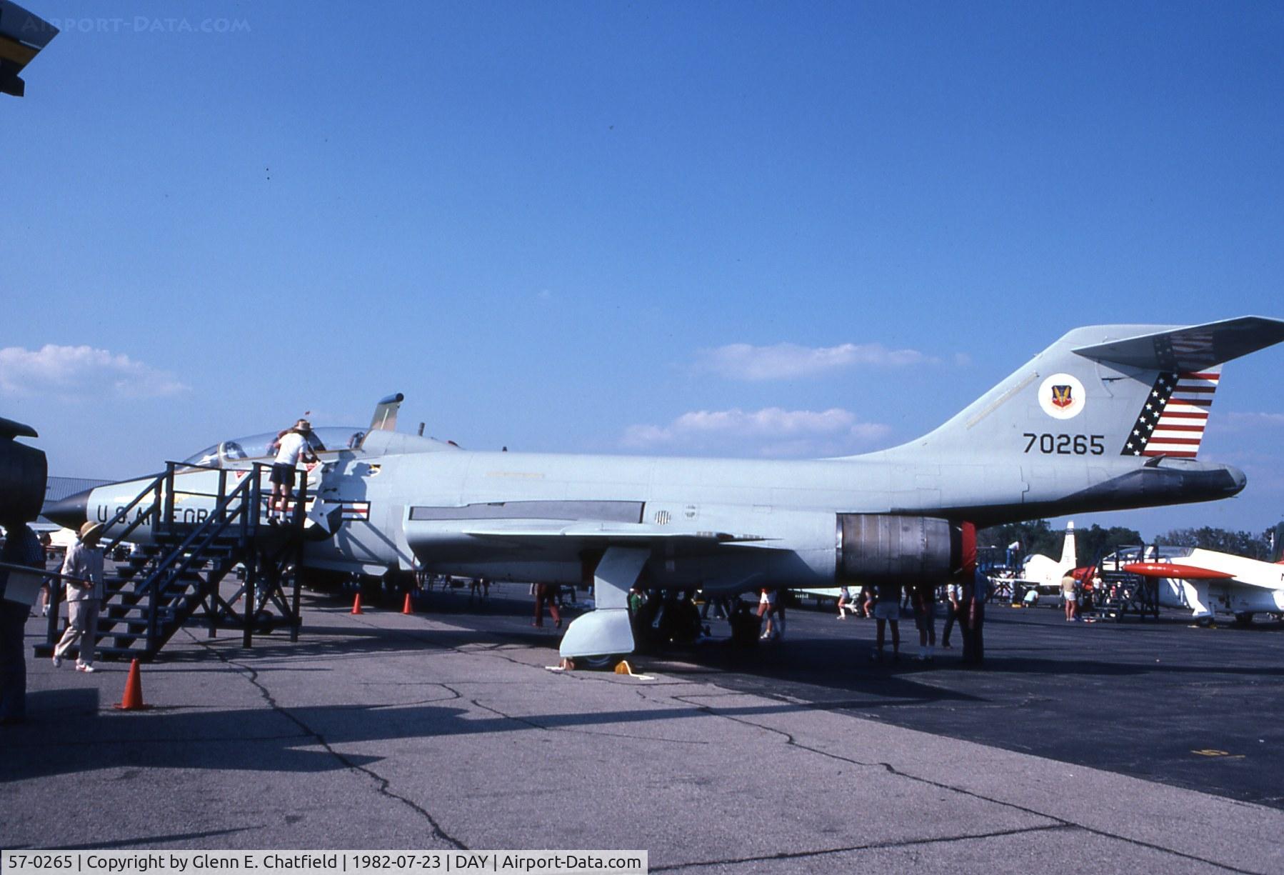 57-0265, 1957 McDonnell F-101B-85-MC Voodoo C/N 443, F-101B at the Dayton International Air Show