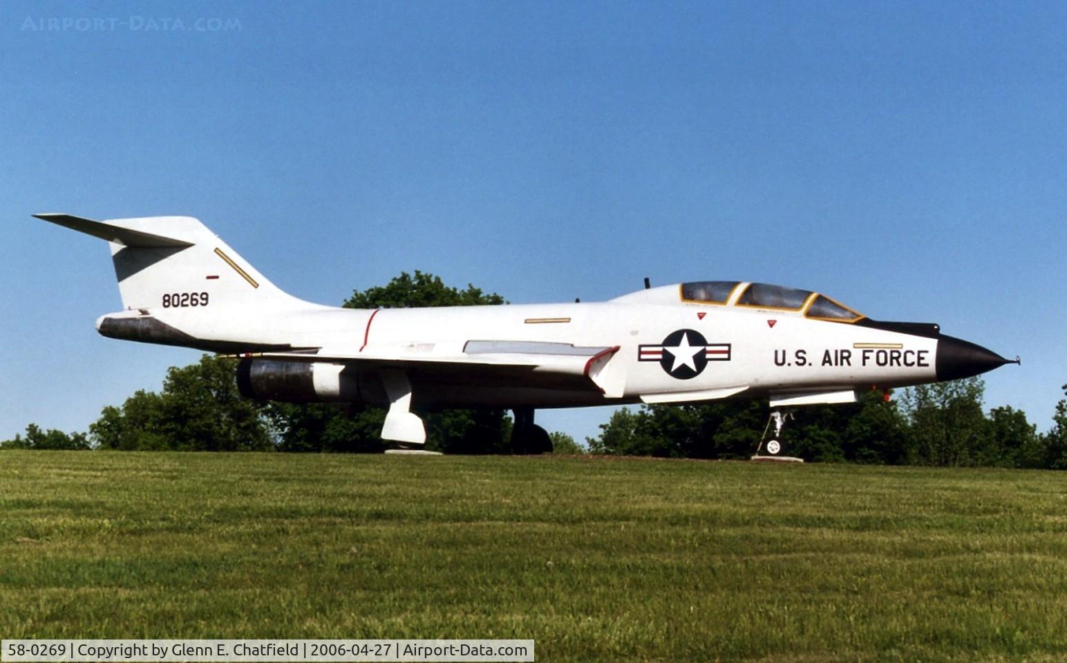 58-0269, 1958 McDonnell F-101F-106-MC Voodoo C/N 641, F-101F at the civic center in Florissant, MO