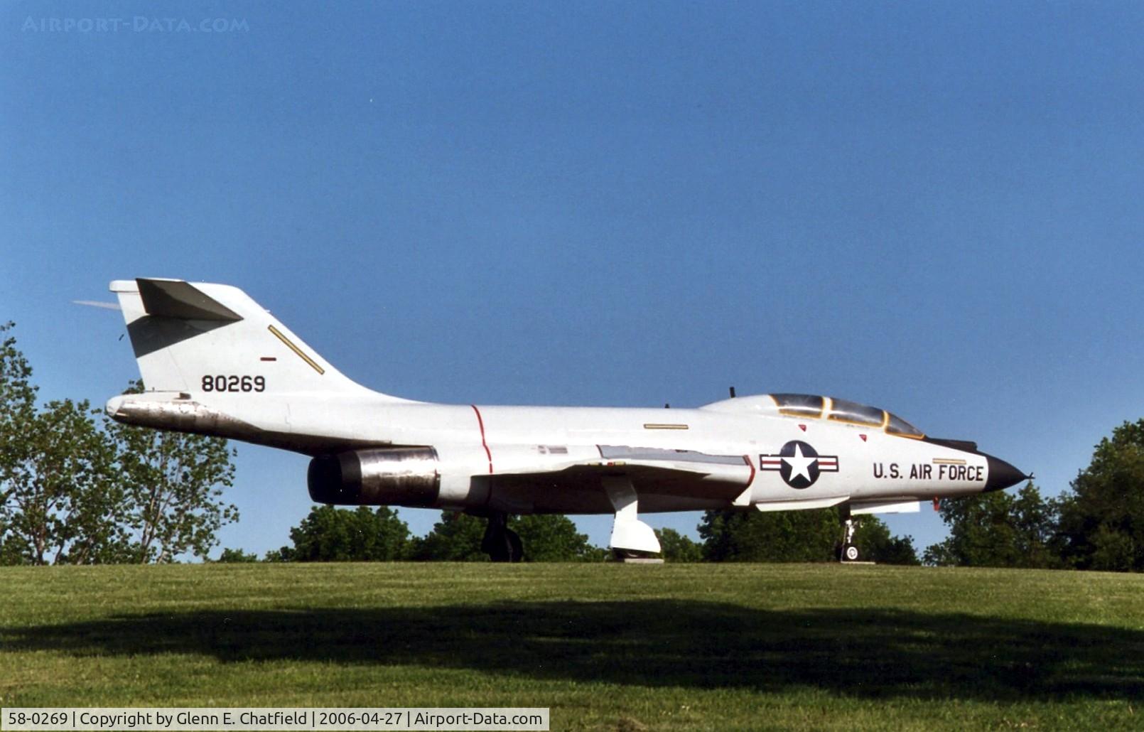 58-0269, 1958 McDonnell F-101F-106-MC Voodoo C/N 641, F-101F at the civic center in Florissant, MO