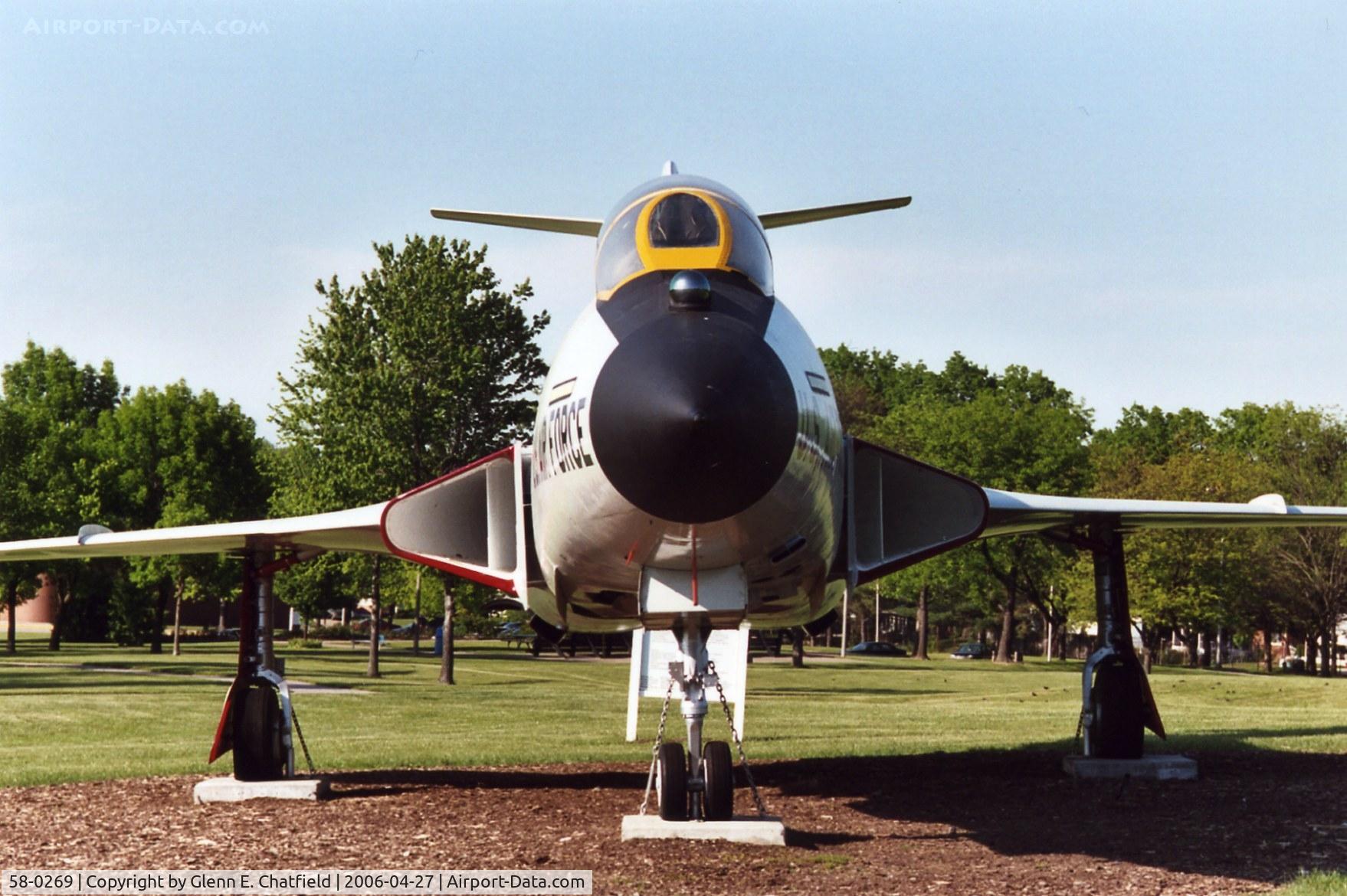 58-0269, 1958 McDonnell F-101F-106-MC Voodoo C/N 641, F-101F at the civic center in Florissant, MO