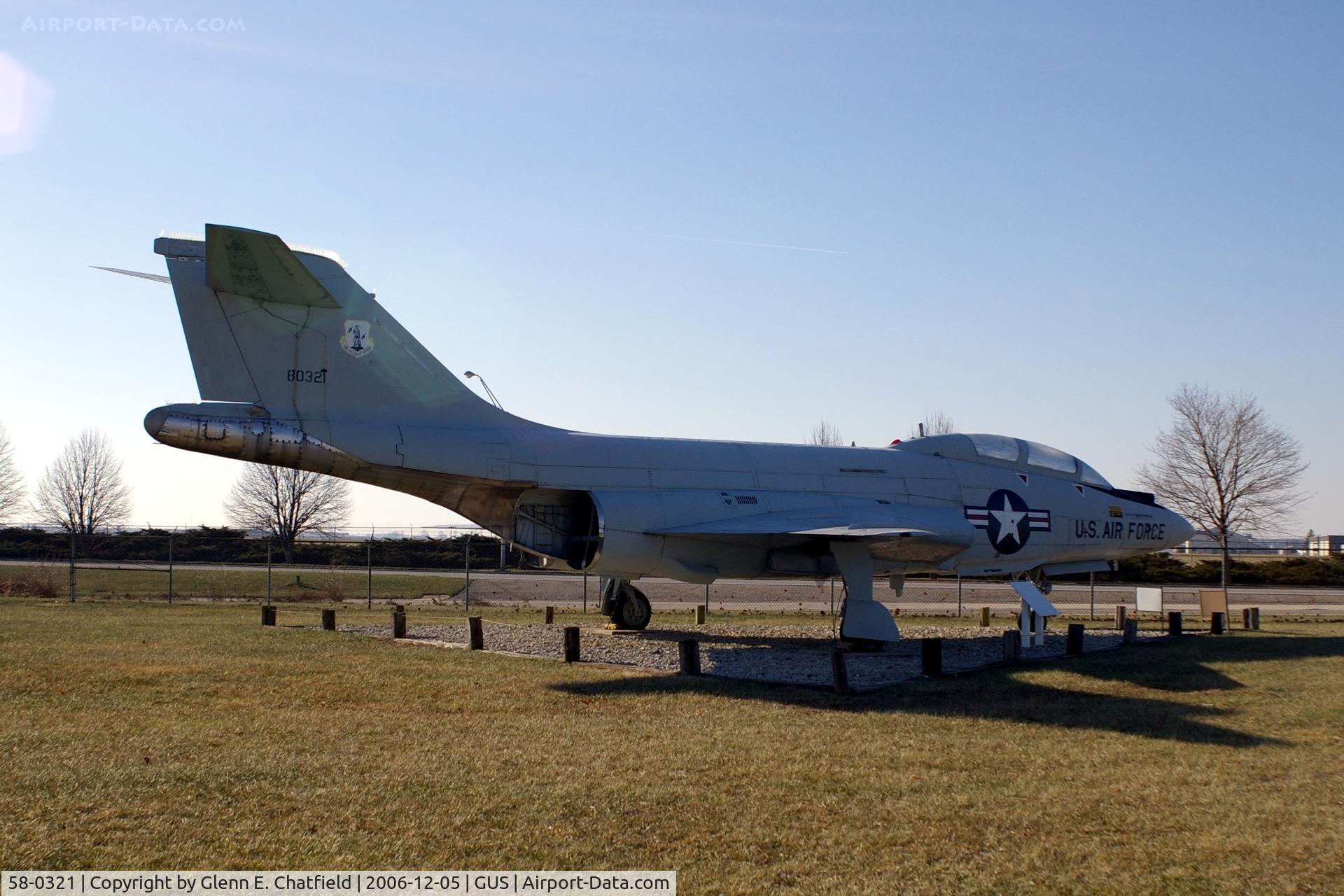 58-0321, 1958 McDonnell F-101B-110-MC Voodoo C/N 693, F-101B at the Grissom AFB Musuem