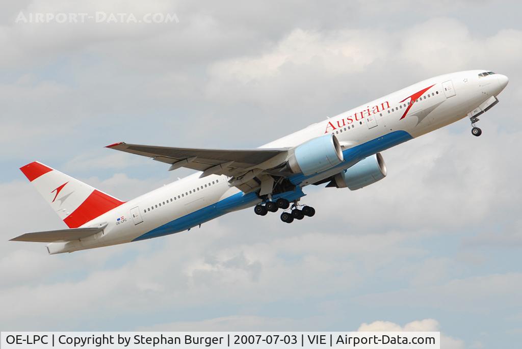 OE-LPC, 2002 Boeing 777-2Z9/ER C/N 29313, OE-LPC after take off from runway 16 [Nikon D200]