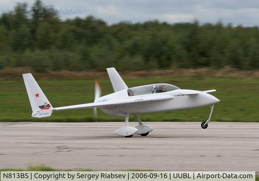 N813BS, 1993 Rutan Long-EZ C/N 1853, Now in Russsia registered as RA-0451G. Taken at Vladimir - Semyazino (UUBL)