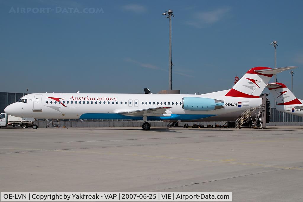 OE-LVN, 1991 Fokker 100 (F-28-0100) C/N 11367, Austrian Arrows Fokker 100