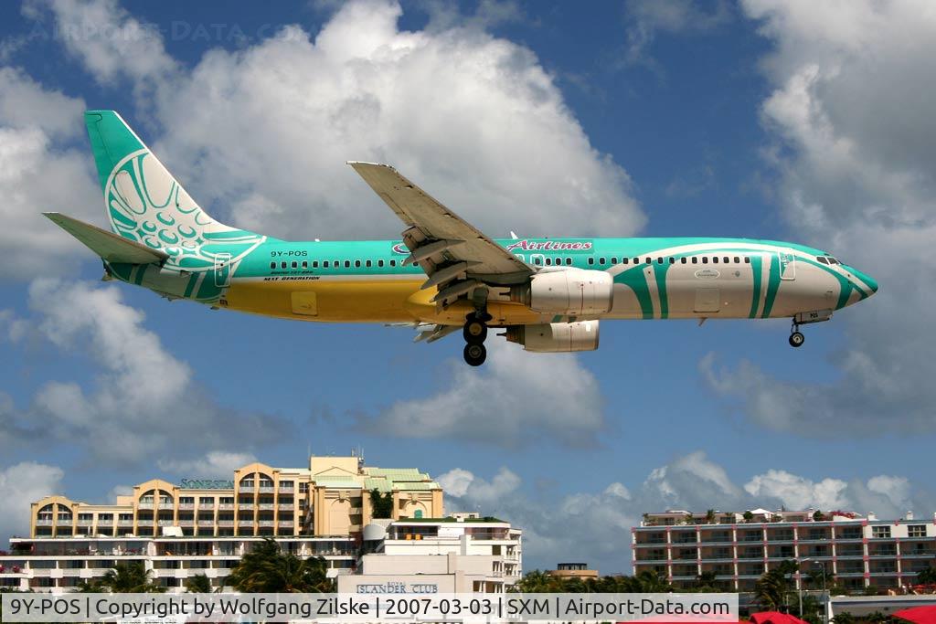 9Y-POS, 2000 Boeing 737-8Q8 C/N 28230, visitor