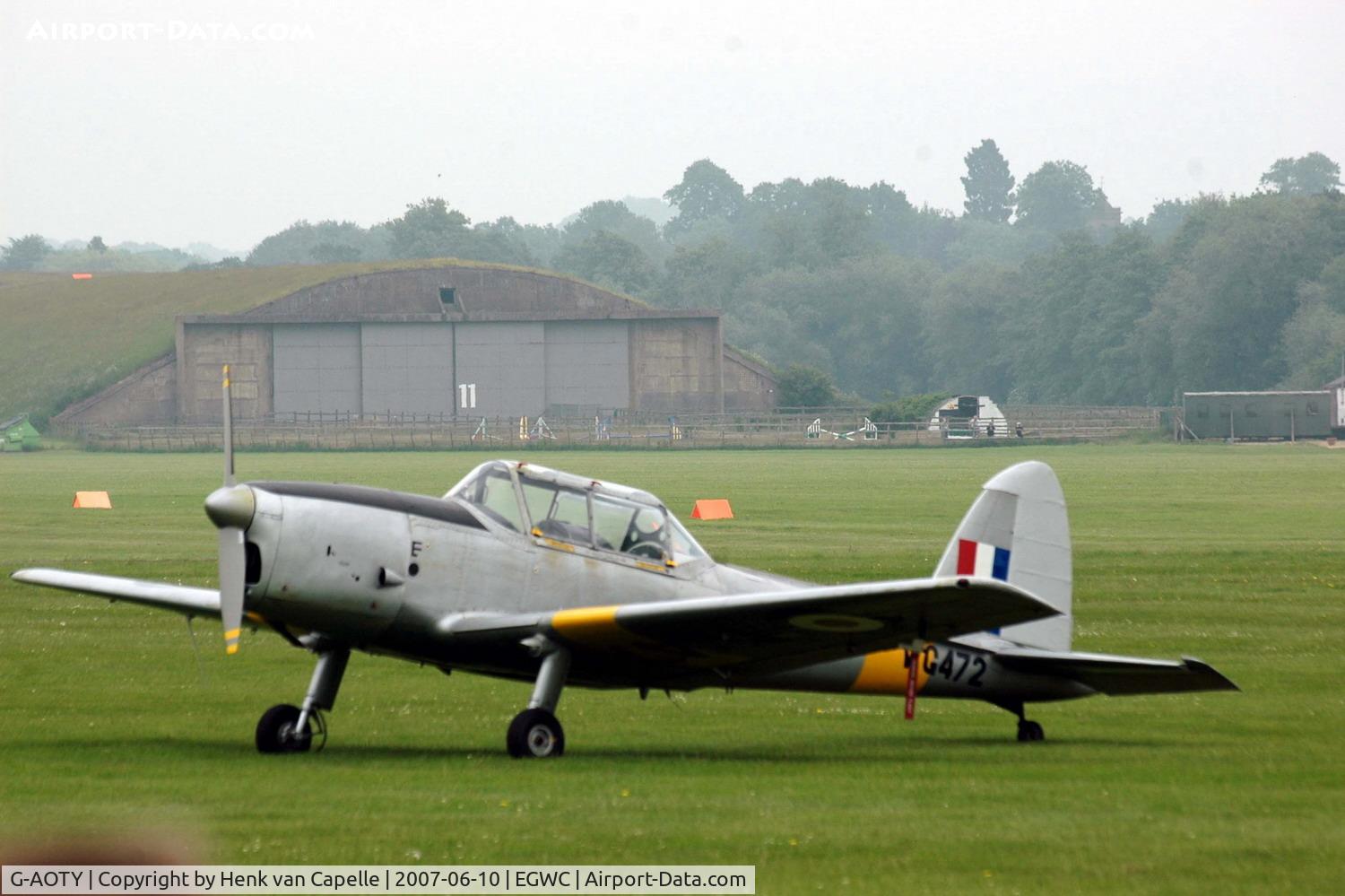 G-AOTY, 1951 De Havilland DHC-1 Chipmunk 22A C/N C1/0522, On the grass at RAF Cosford