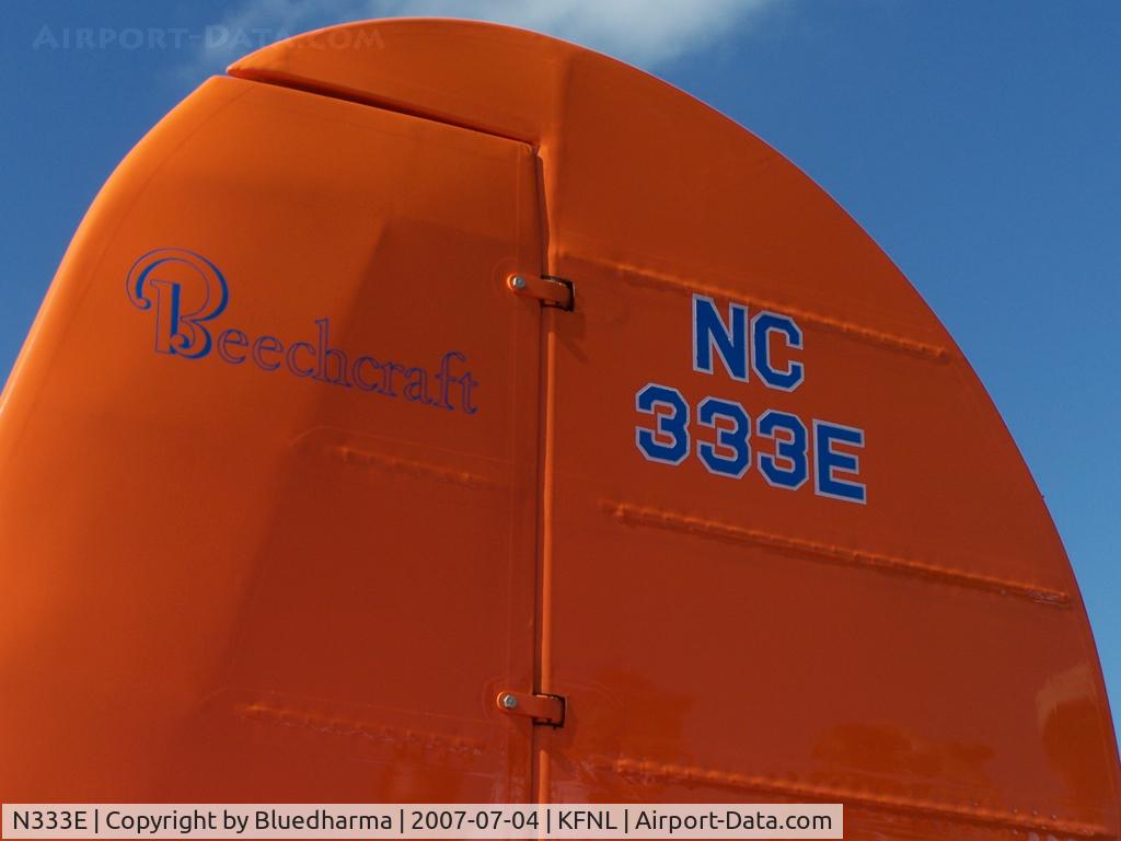 N333E, 1943 Beech D17S Staggerwing C/N 4878, Tail Detail