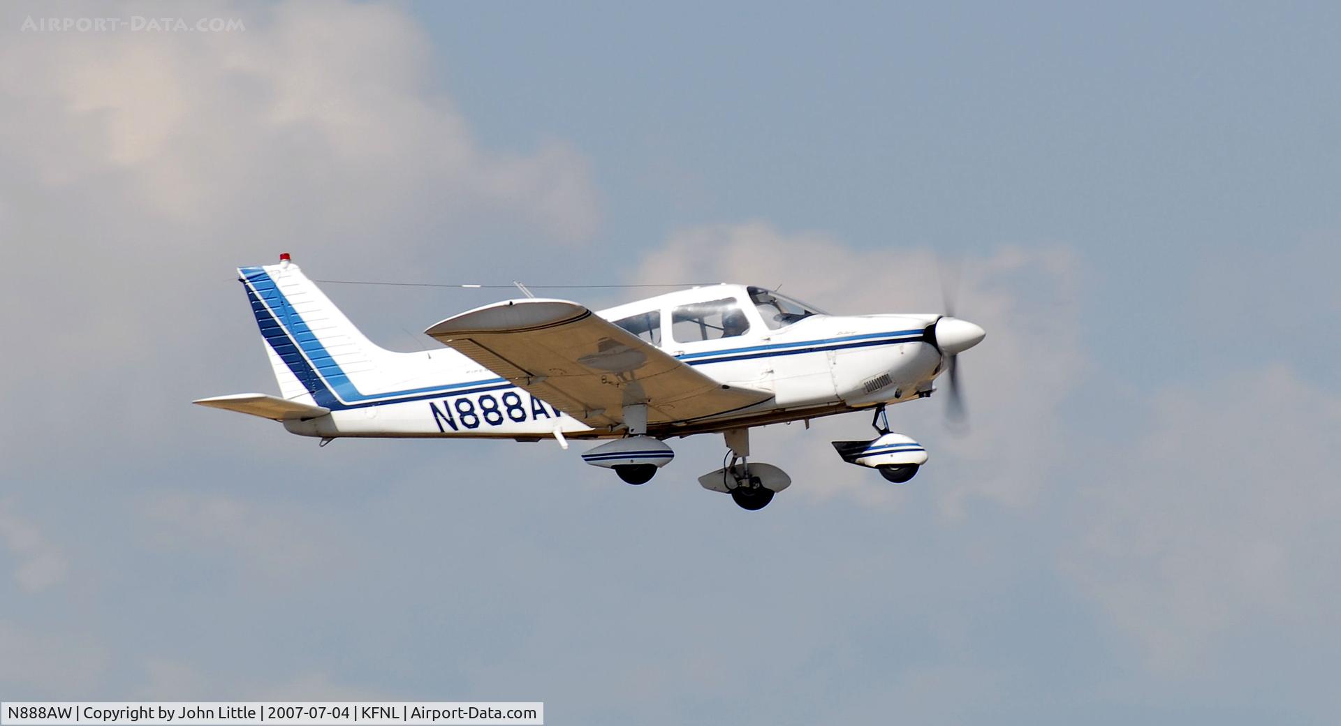 N888AW, 1973 Piper PA-28-180 C/N 28-7305386, Take-Off - Ft Collins/Loveland Airport
