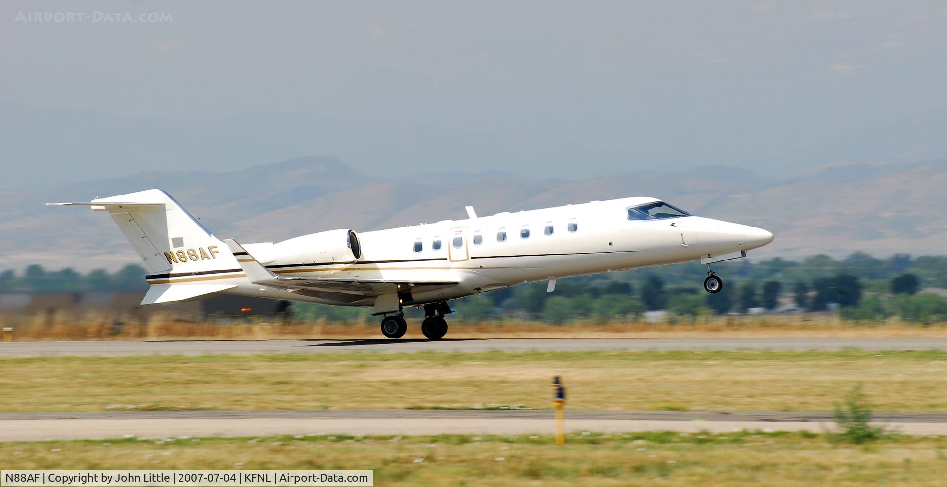 N88AF, Learjet 45 C/N 205, Lear Take-Off Ft Collins/Loveland Airport