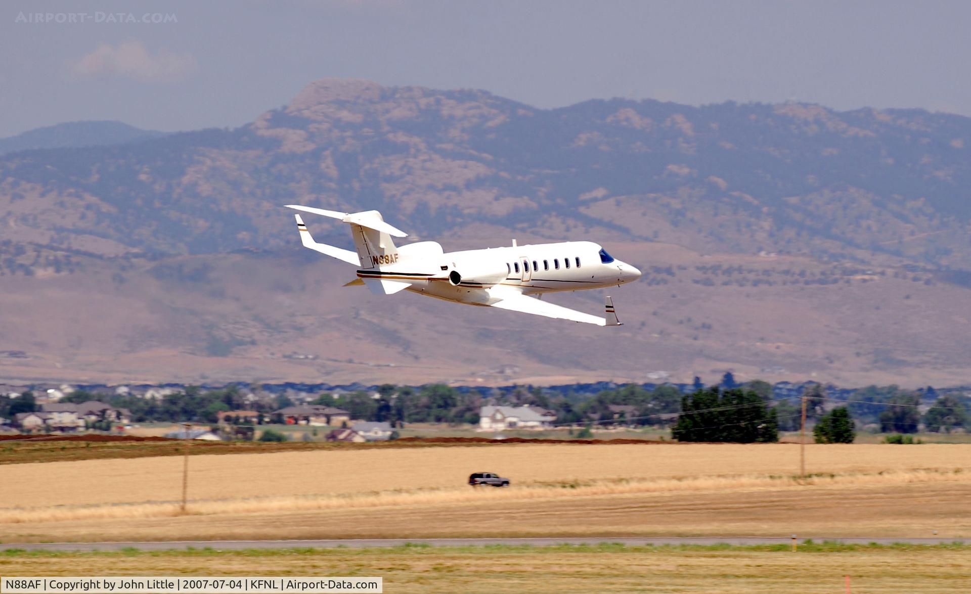 N88AF, Learjet 45 C/N 205, Lear=1, SUV=0....Turn Out from Low Pass Fly-By