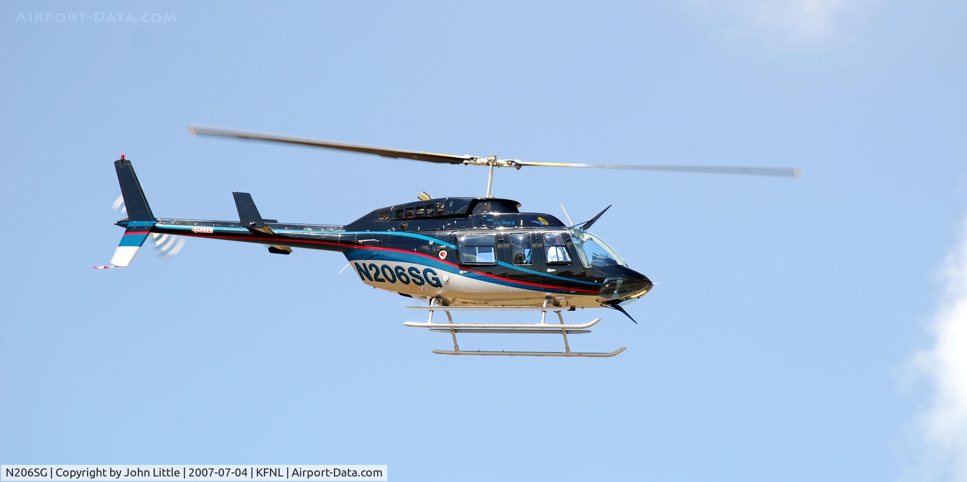 N206SG, 2000 Bell 206L-4 LongRanger IV LongRanger C/N 52240, Take-Off Ft Collins/Loveland Airport