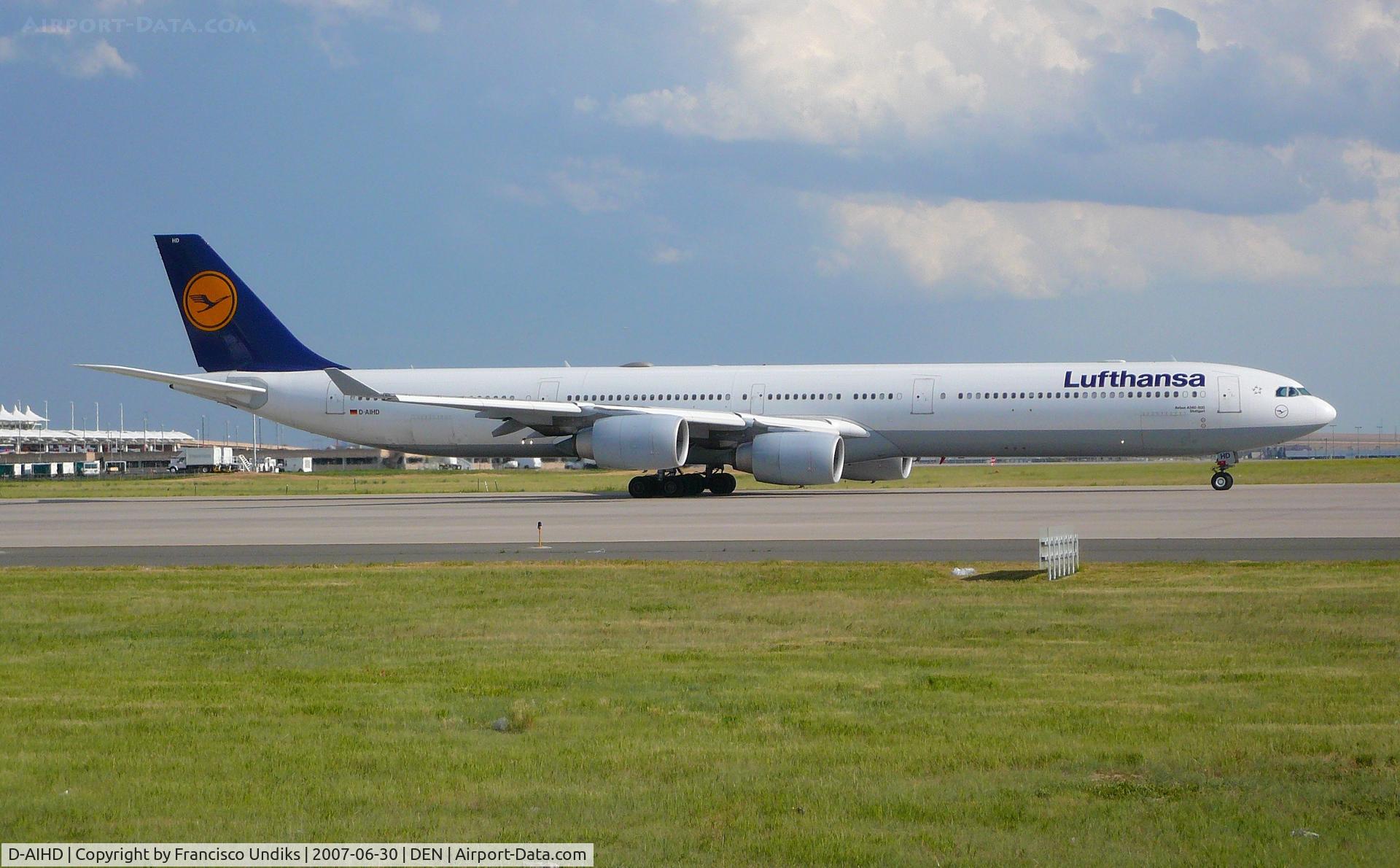 D-AIHD, 2003 Airbus A340-642 C/N 537, Outbound to FRA.