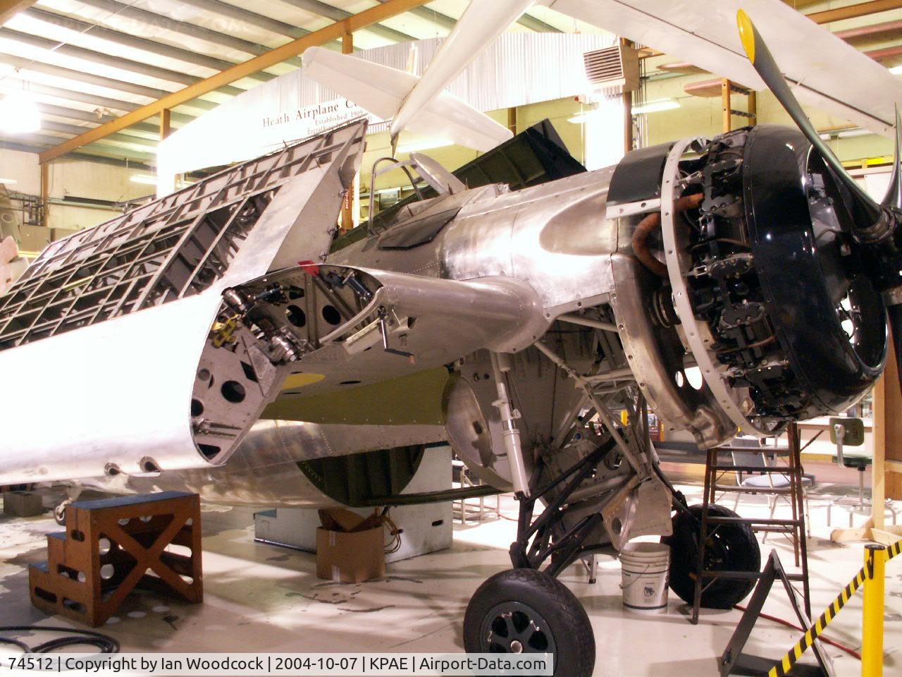 74512, General Motors (Grumman) FM-2 Wildcat C/N 4704, Grumman FM-2/Everett-Paine Field,Washington