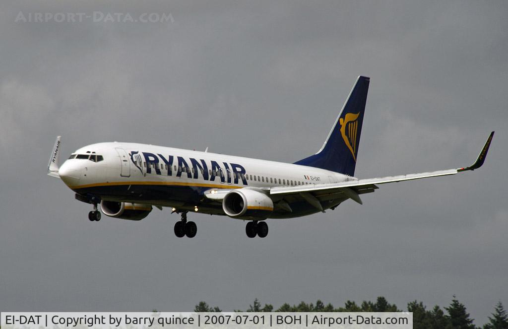 EI-DAT, 2003 Boeing 737-8AS C/N 33554, RYANAIR 737-800