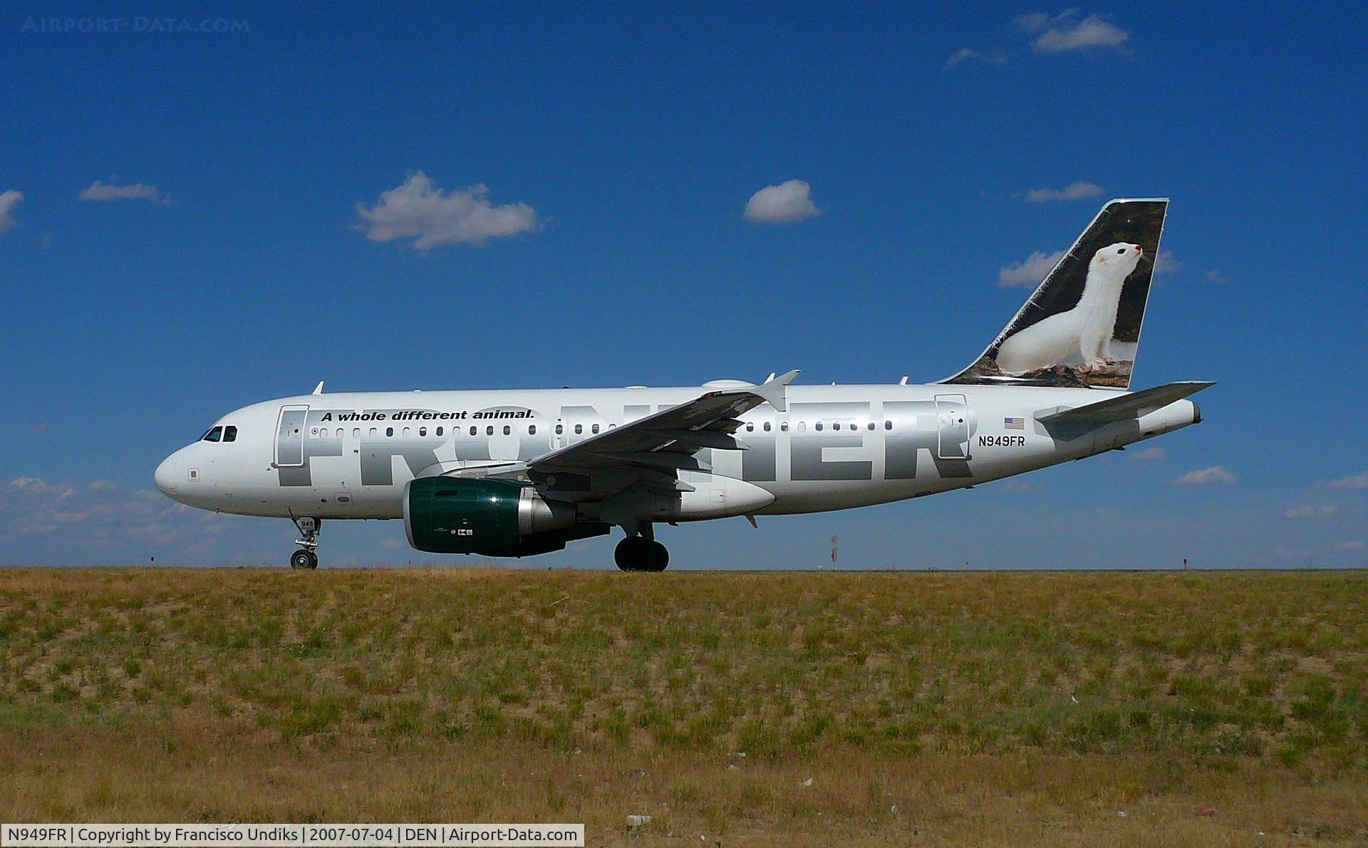 N949FR, 2006 Airbus A319-112 C/N 2857, Erma the Ermine.