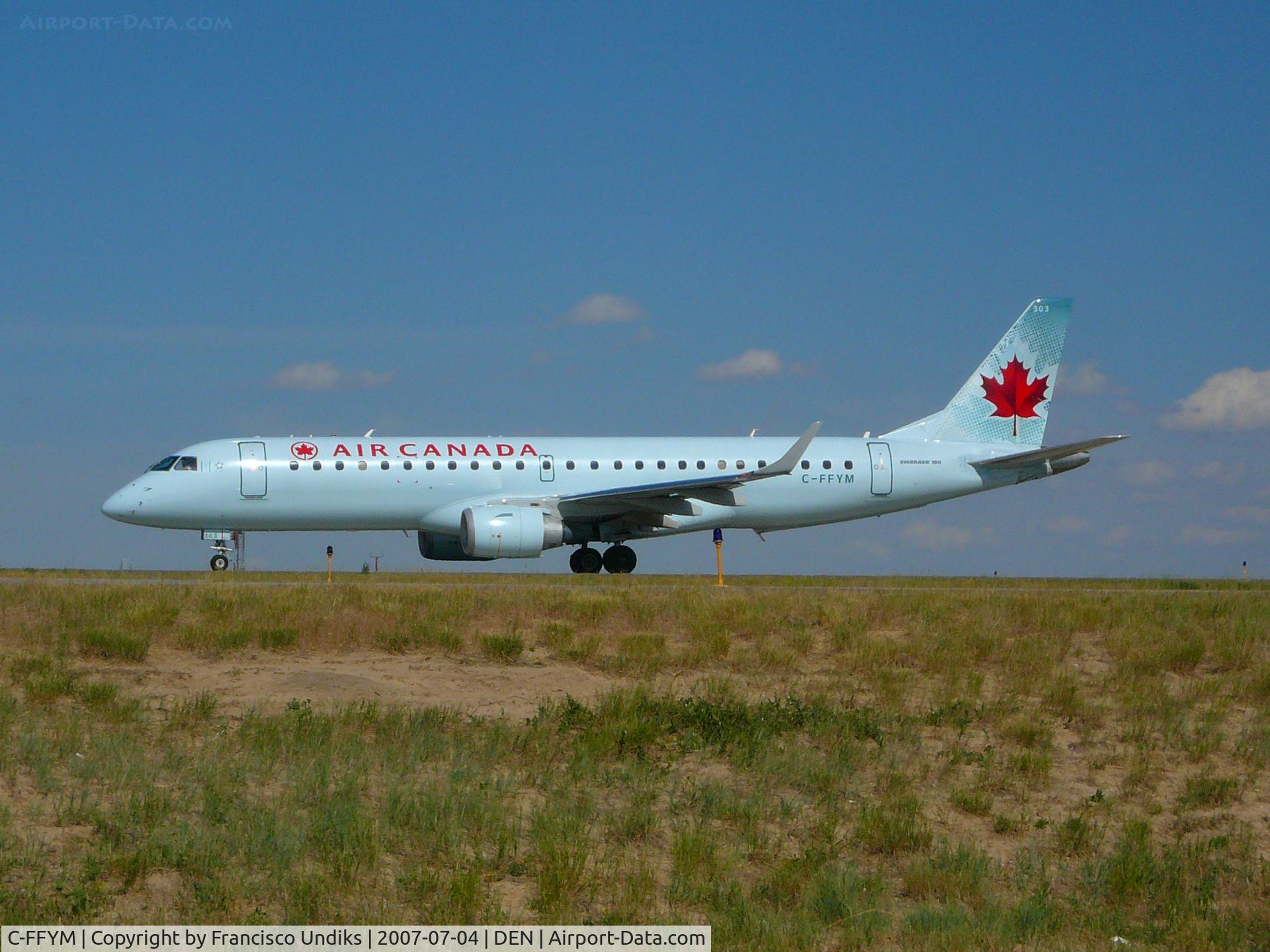 C-FFYM, 2005 Embraer 190AR (ERJ-190-100IGW) C/N 19000015, On Taxiway Lima to Runway.