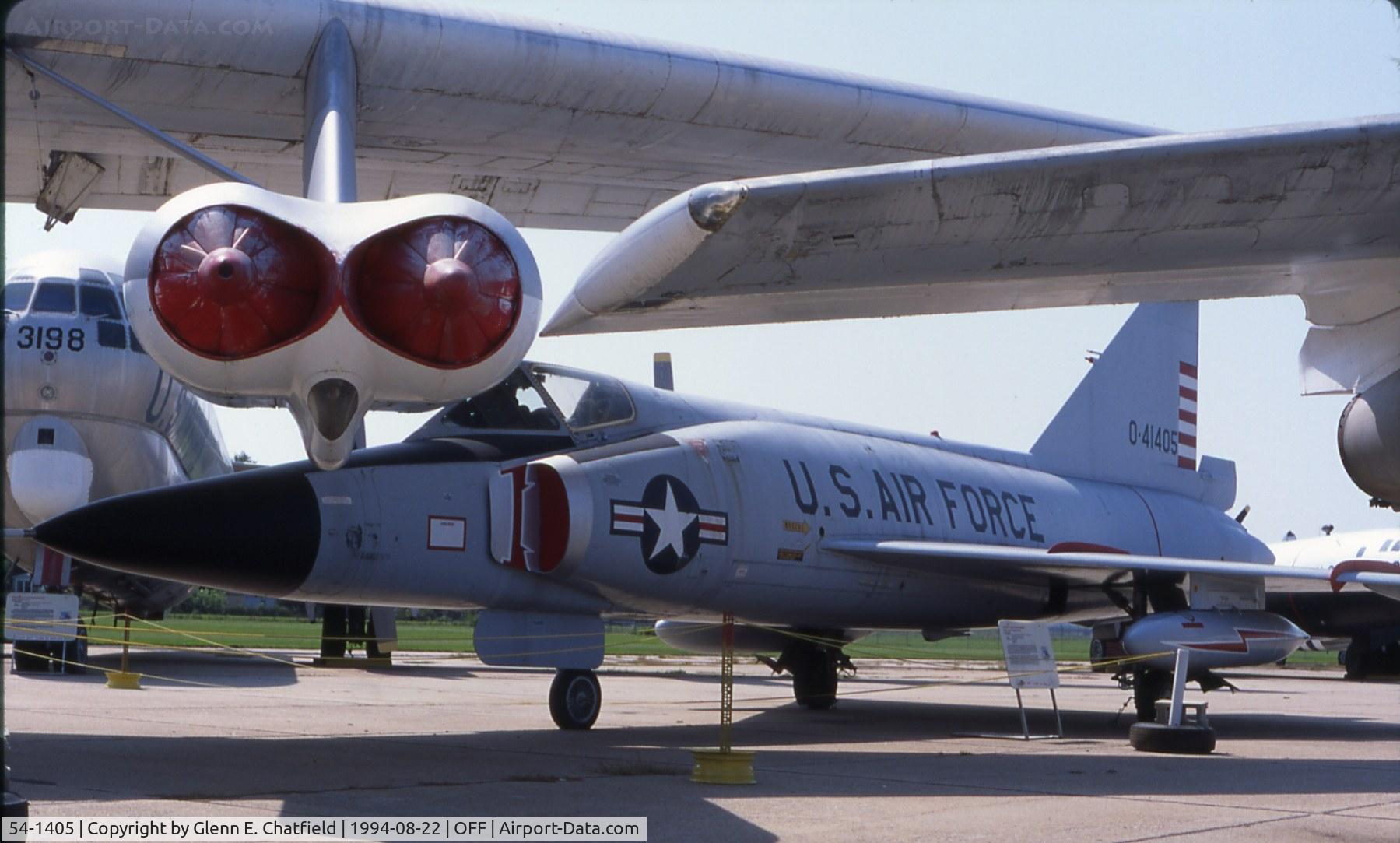 54-1405, 1954 Convair F-102A Delta Dagger C/N Not found 54-1405, F-102A at the old Strategic Air Command Museum