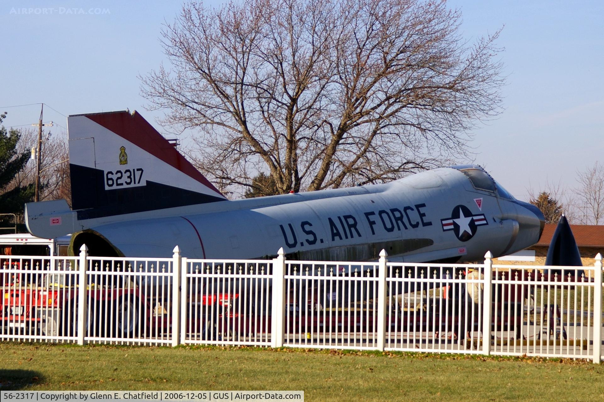 56-2317, 1956 Convair TF-102A Delta Dagger C/N Not found 56-2317, TF-102A at the Grissom AFM museum, Just arrived
