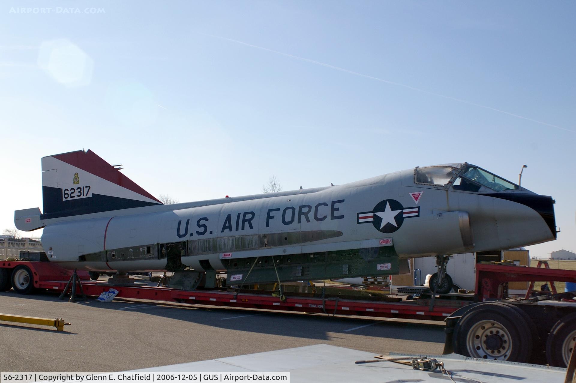56-2317, 1956 Convair TF-102A Delta Dagger C/N Not found 56-2317, TF-102A at the Grissom AFM museum, Just arrived