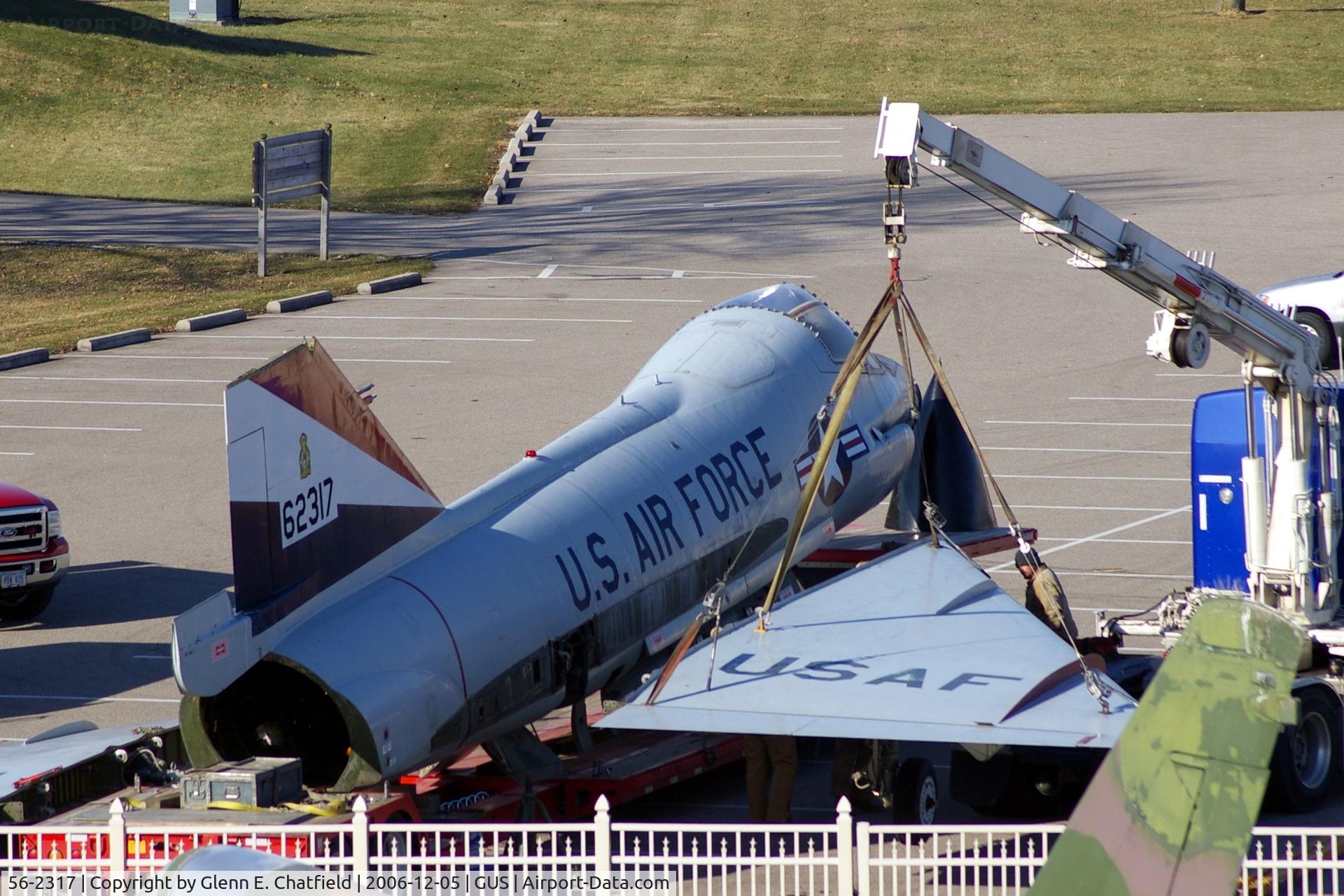 56-2317, 1956 Convair TF-102A Delta Dagger C/N Not found 56-2317, TF-102A at the Grissom AFM museum, Just arrived