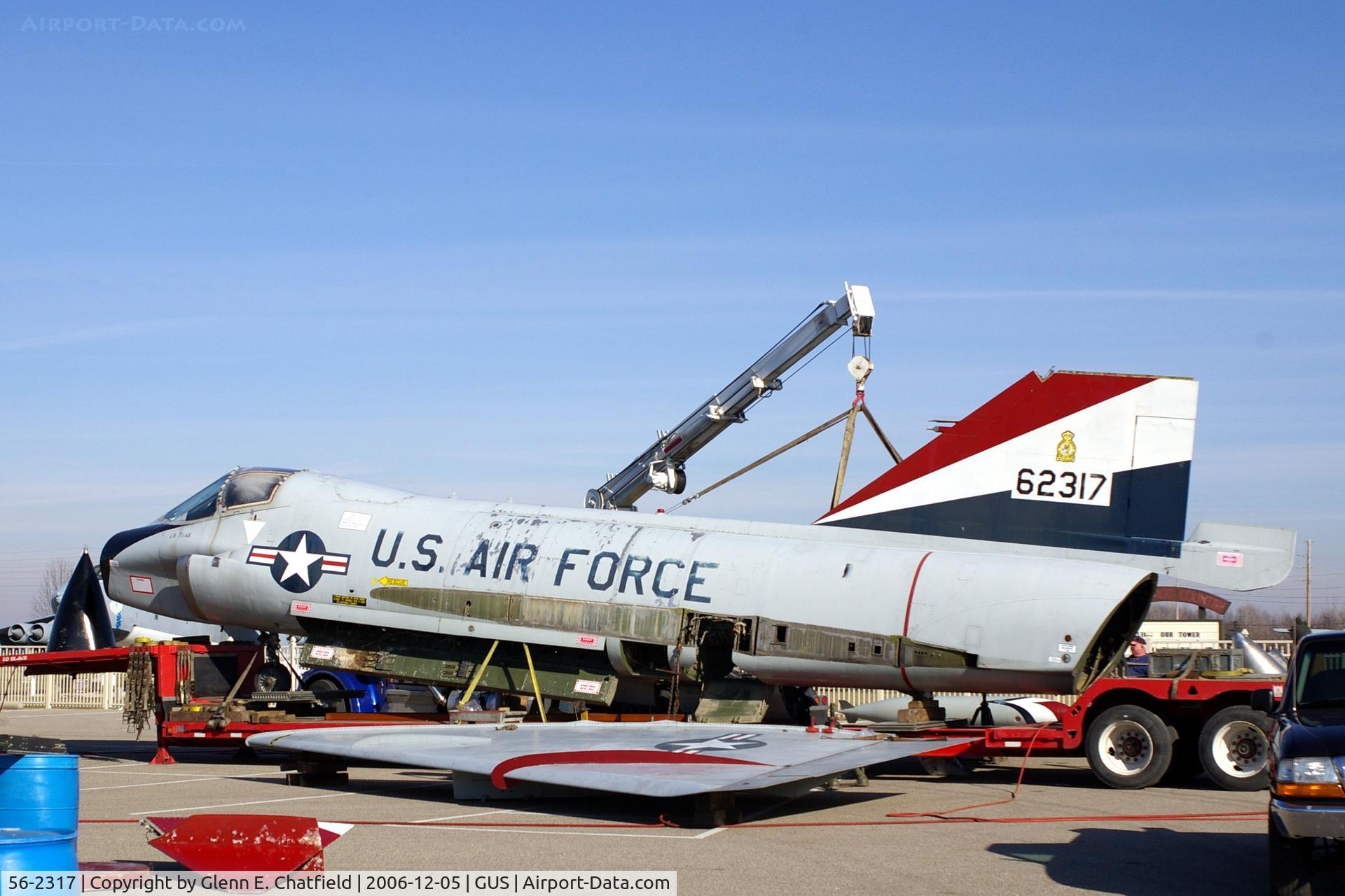 56-2317, 1956 Convair TF-102A Delta Dagger C/N Not found 56-2317, TF-102A at the Grissom AFM museum, Just arrived