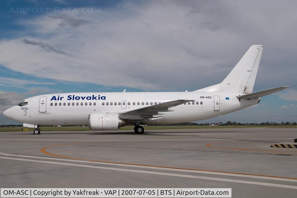 OM-ASC, 1986 Boeing 737-3Z9 C/N 23601/1254, Air Slovakia Boeing 737-300