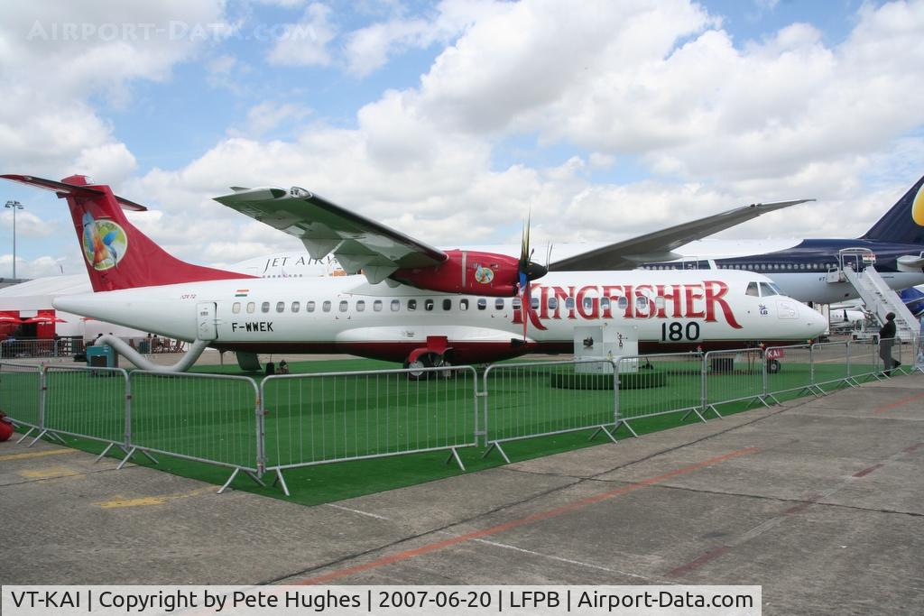 VT-KAI, 2007 ATR 72-212A C/N 750, VT-KAI/F-WWEK ATR-72 at Paris