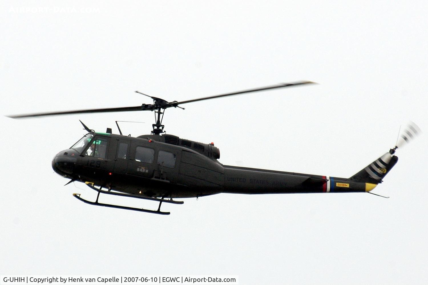G-UHIH, 1972 Bell UH-1H Iroquois C/N 13208, G-UHIH / 72-21509 in US Army markings