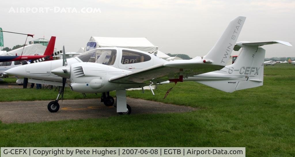 G-CEFX, 2006 Diamond DA-42 Twin Star C/N 42.187, G-CEFX DA42 TwinStar at AeroExpo 2007, Booker