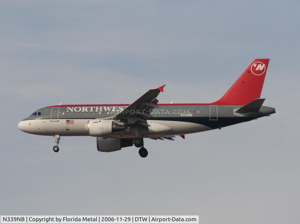 N339NB, 2002 Airbus A319-114 C/N 1709, Northwest