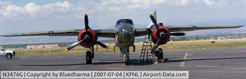 N3476G, 1944 North American B-25J Mitchell C/N 108-33257, Front View Tondelayo