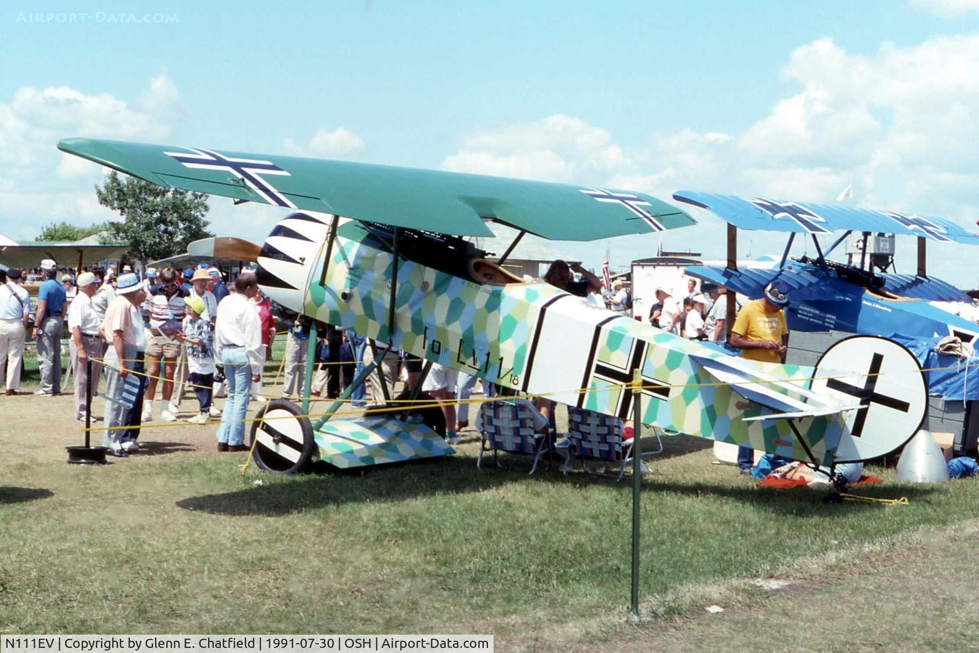 N111EV, 1986 Fokker D-VIII Replica C/N A-2, Replica Fokker D.VIII at the EAA Fly In