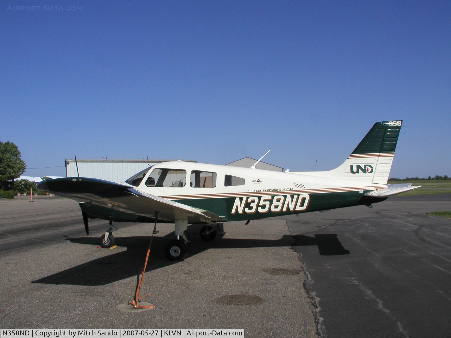 N358ND, 2003 Piper PA-28-161 C/N 2842186, Cherokee from UND.
