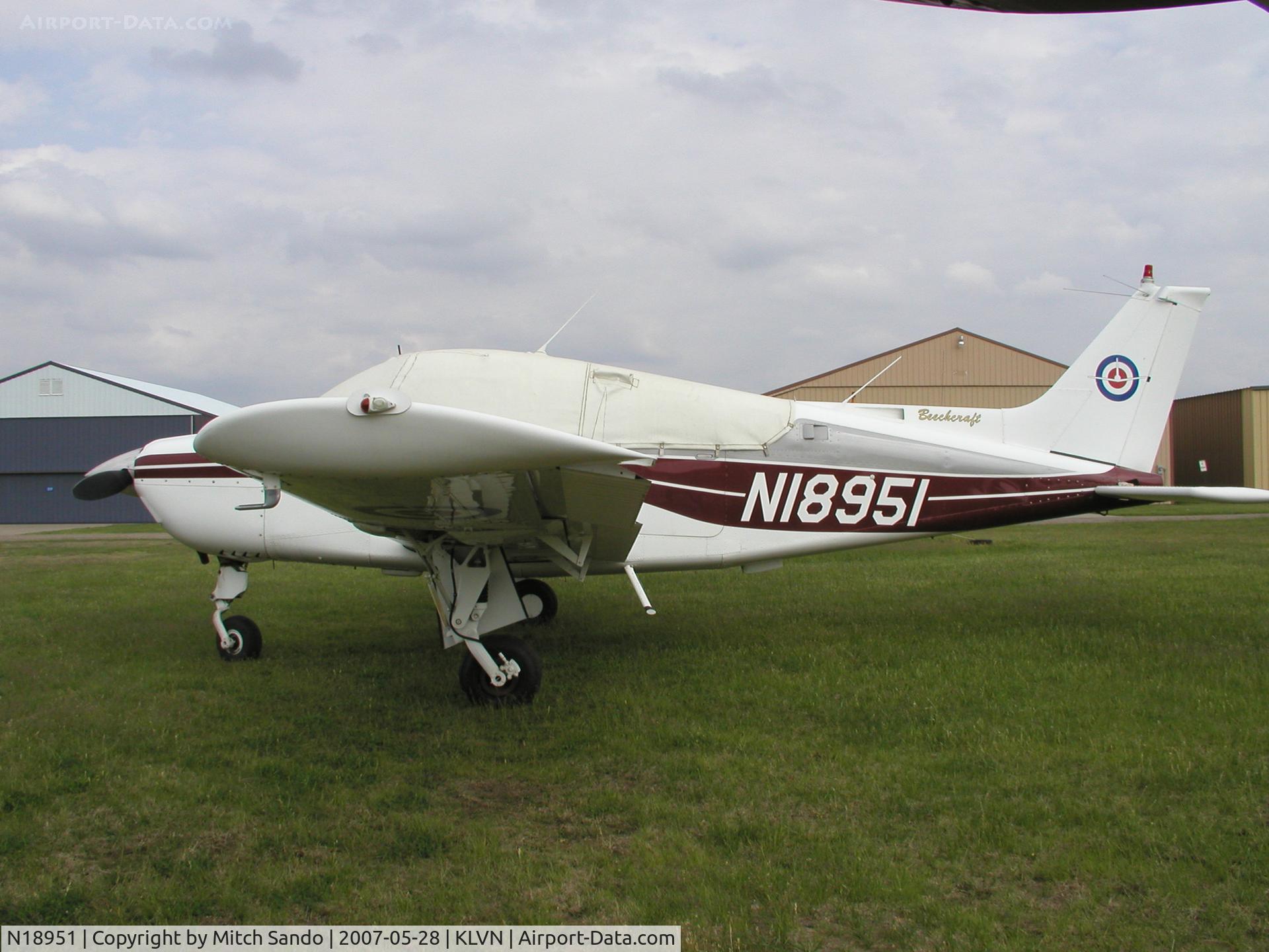 N18951, 1977 Beech C24R C/N MC-536, Parked at Airlake.