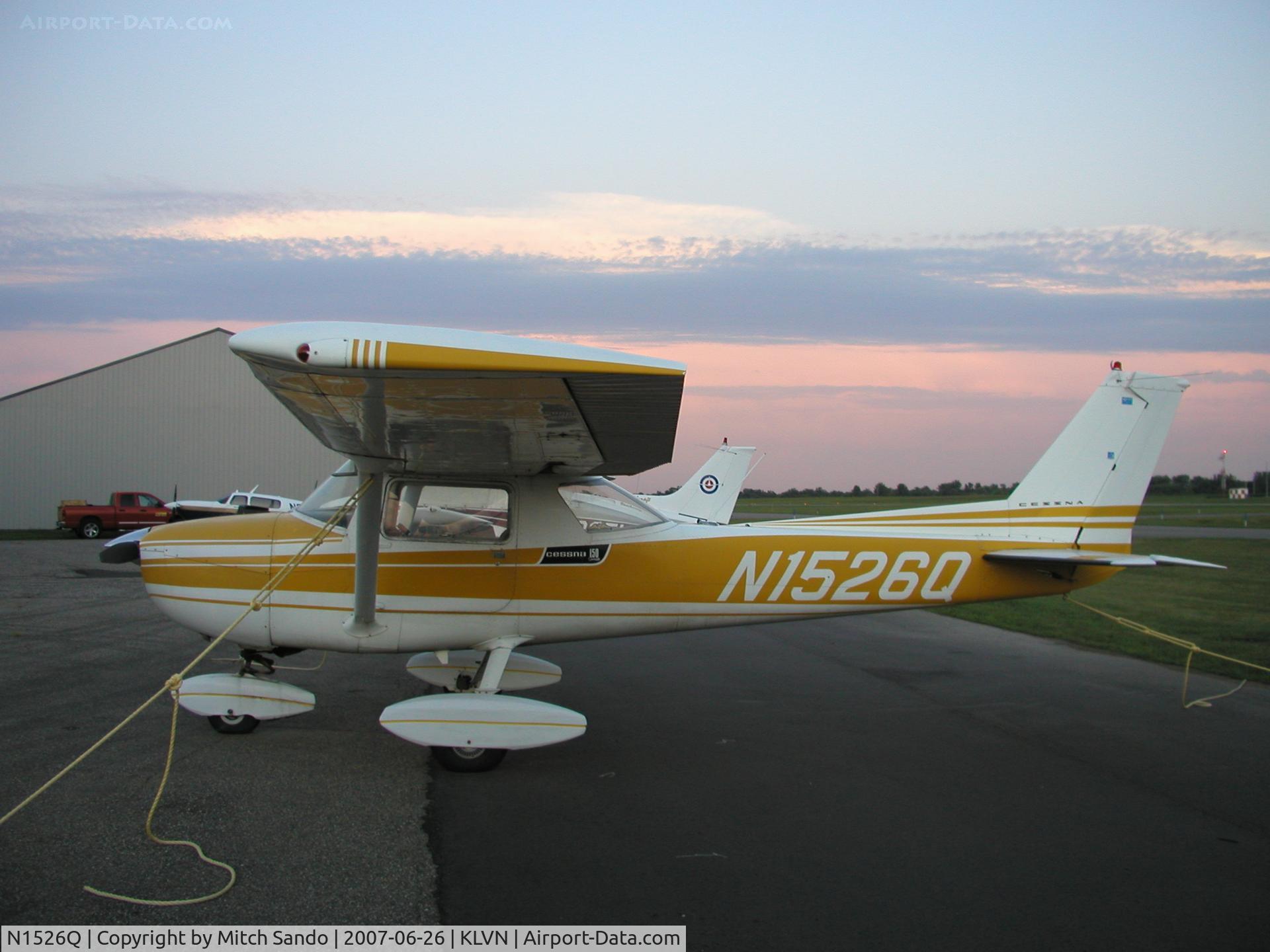 N1526Q, 1971 Cessna 150L C/N 15072826, Parked at Airlake.