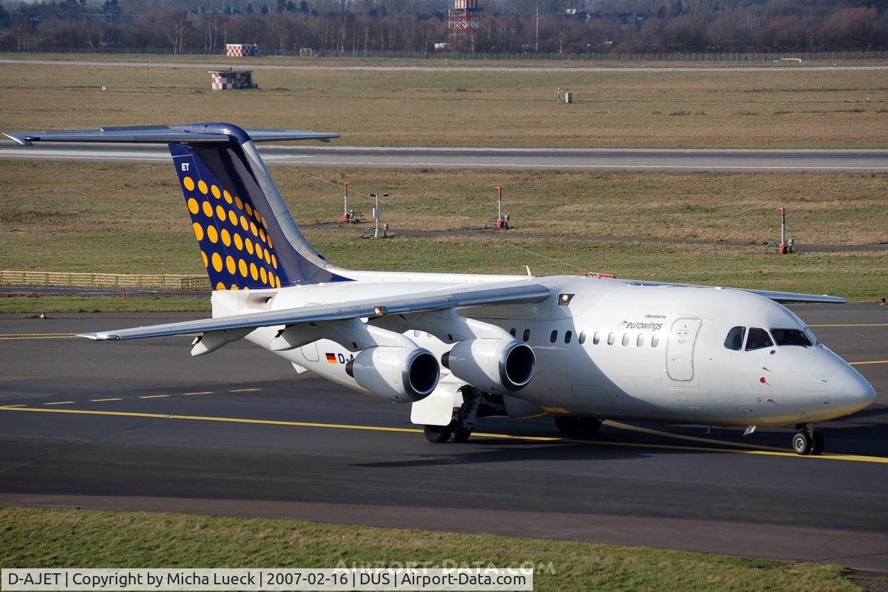 D-AJET, 1991 British Aerospace BAe.146-200 C/N E2201, Taxiing to the runway