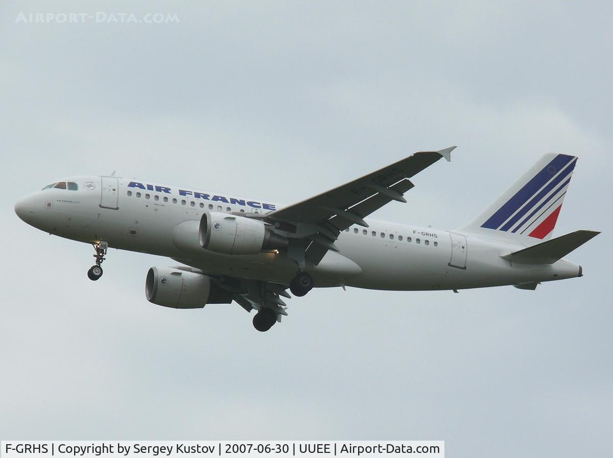 F-GRHS, 2001 Airbus A319-111 C/N 1444, Visiting SVO