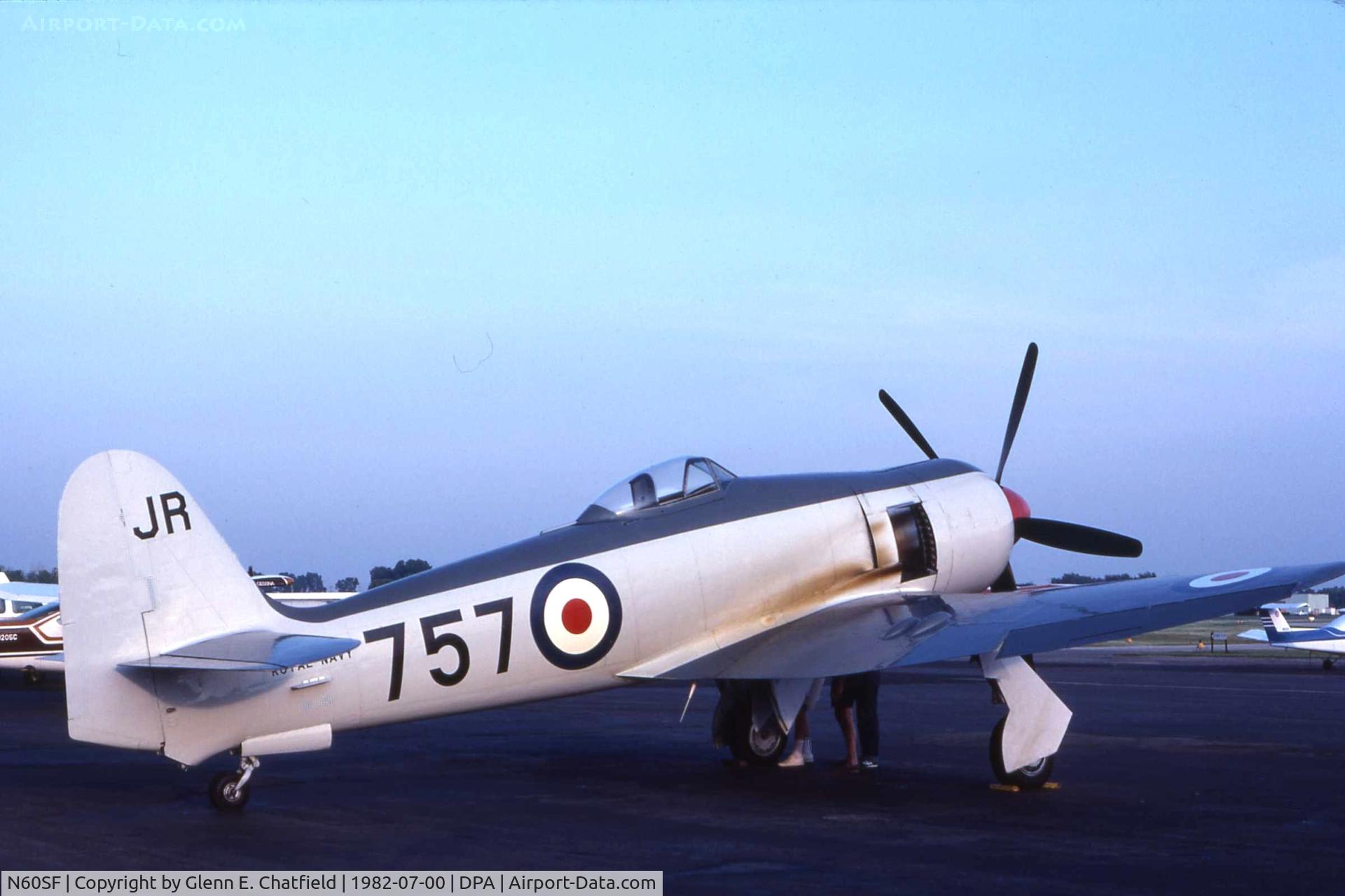 N60SF, 1953 Hawker Sea Fury FB.11 C/N 41H/656816, Owner was the late Jack Rodgers