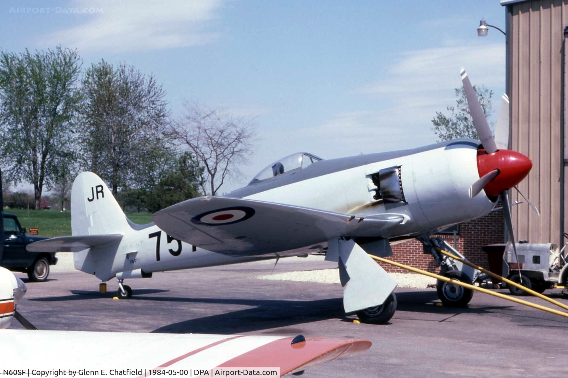 N60SF, 1953 Hawker Sea Fury FB.11 C/N 41H/656816, Owner was the late Jack Rodgers