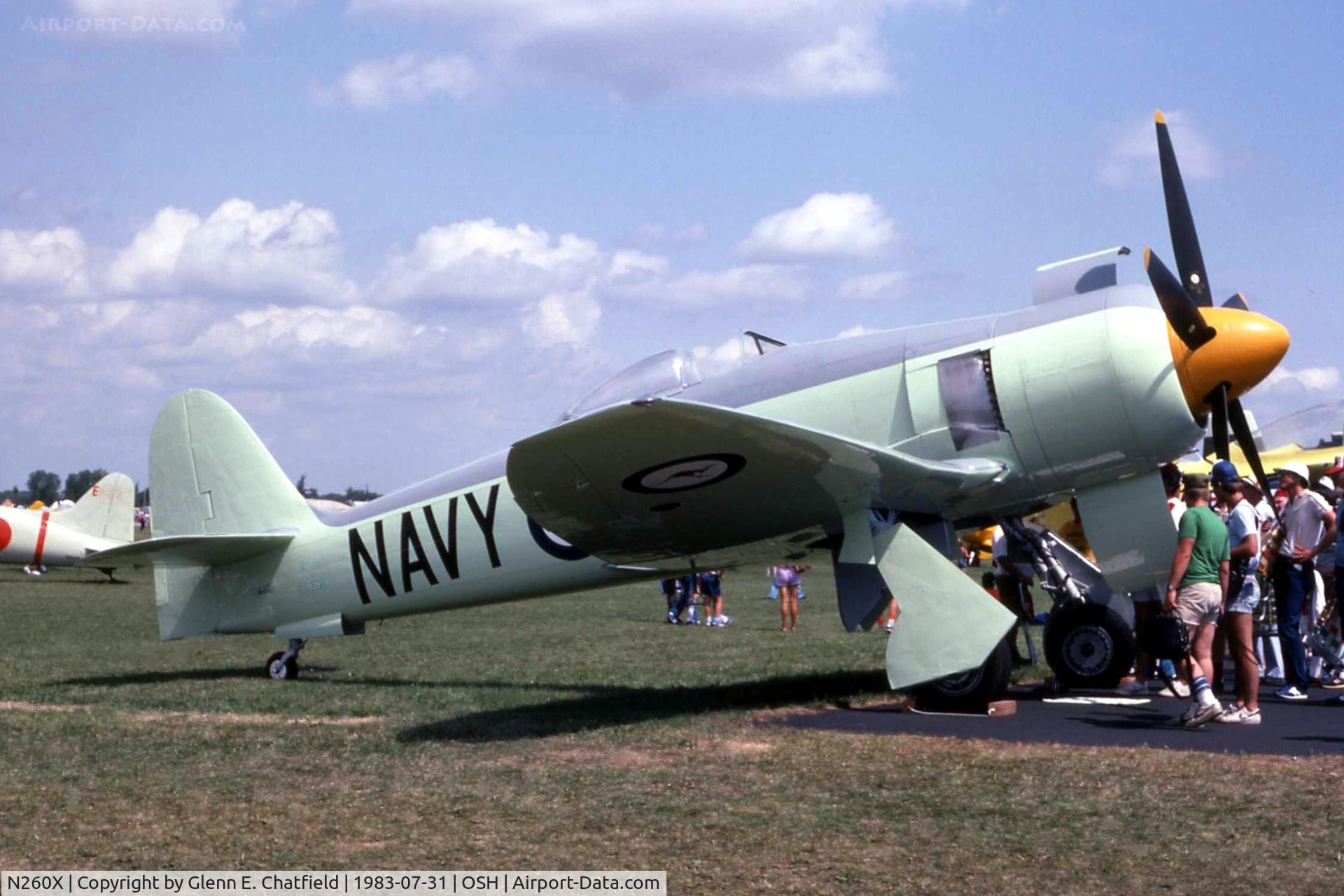 N260X, 1951 Hawker Sea Fury FB11 C/N 41H/636334, At the EAA Fly In
