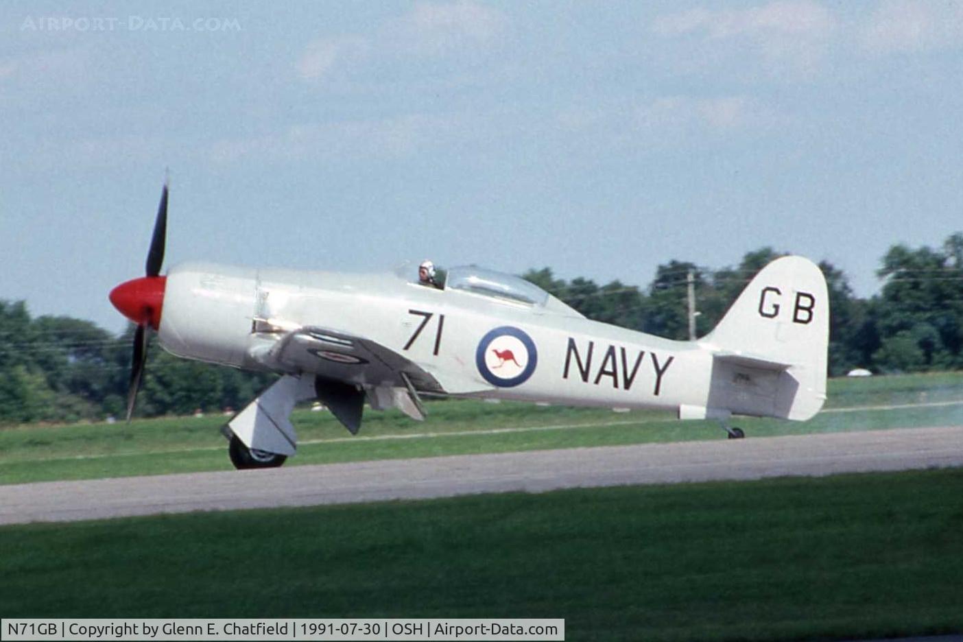 N71GB, 1949 Hawker Sea Fury T.20 C/N 37525, At the EAA Fly In