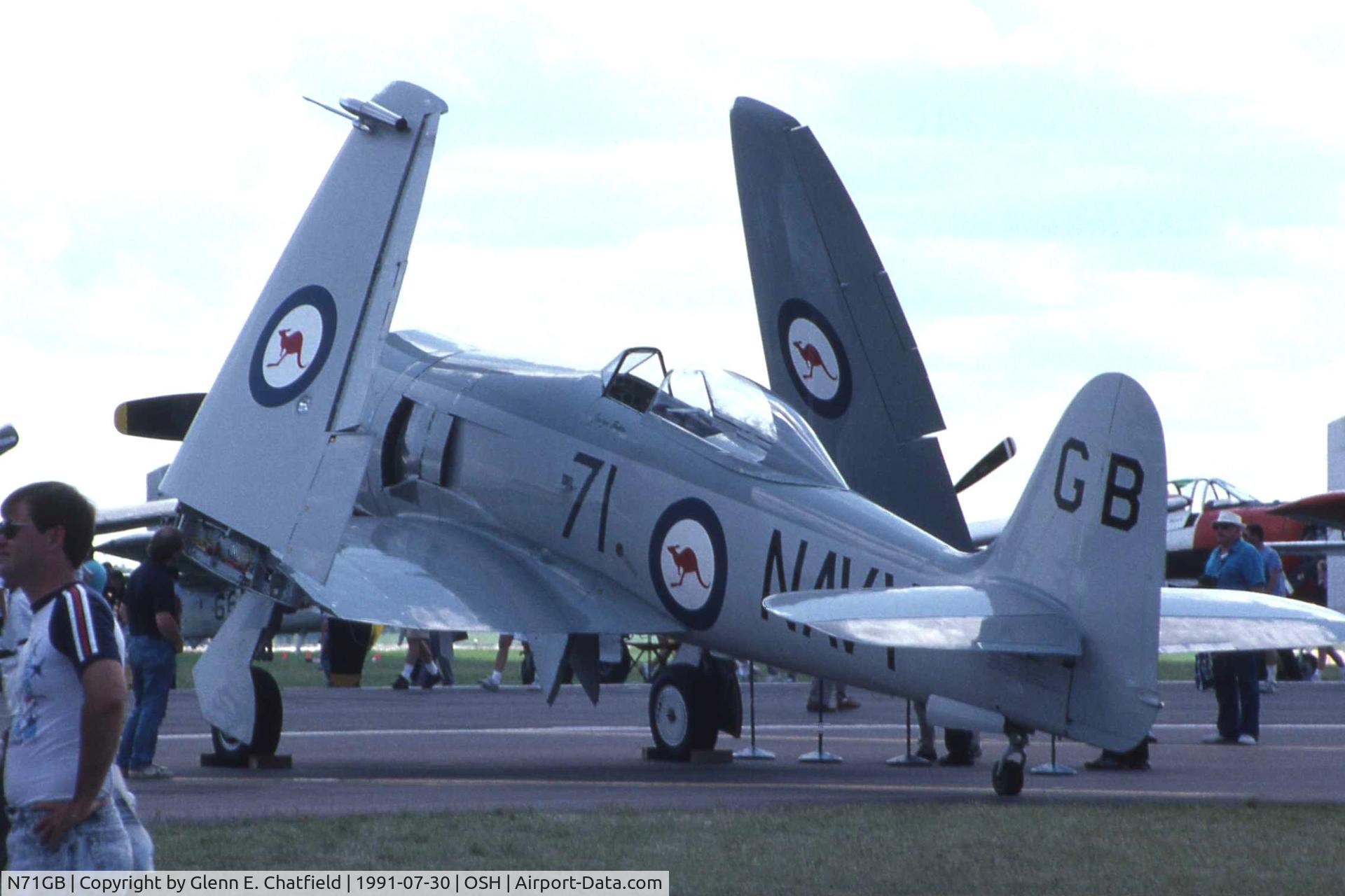 N71GB, 1949 Hawker Sea Fury T.20 C/N 37525, At the EAA Fly In