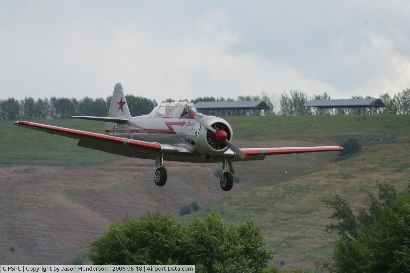 C-FSPC, 1952 Canadian Car & Foundry T-6 Harvard Mk.4 C/N CCF4-145, Coming in for a landing.