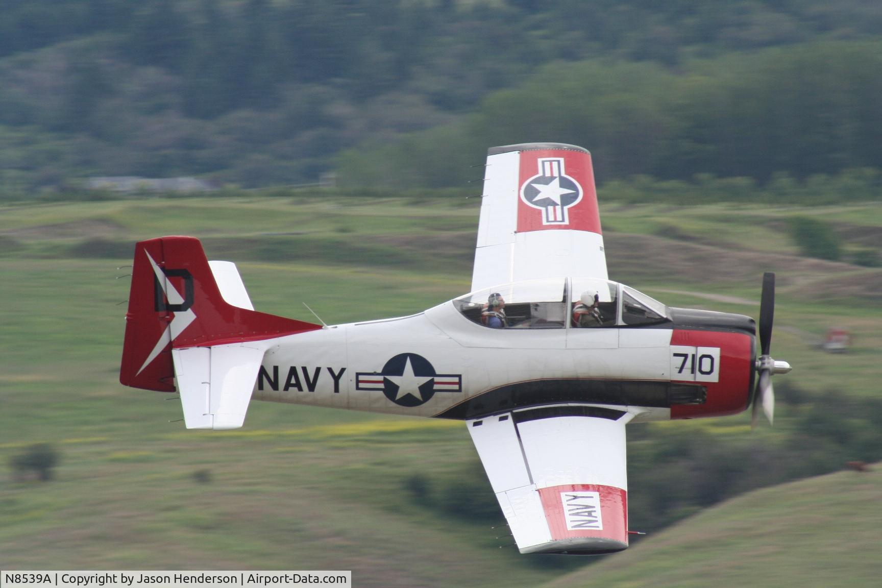 N8539A, 1950 North American T-28D Trojan C/N 174-165 (51-3627), High Speed - Low Altitude Flyby.
