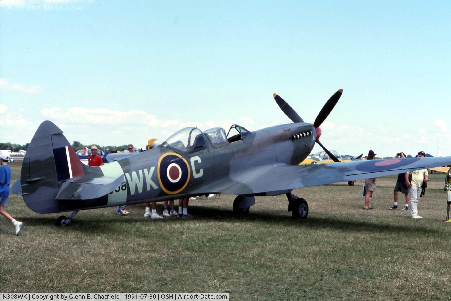 N308WK, 1945 Supermarine 361 Spitfire Tr9 C/N CBAF.4494, At the EAA Fly In